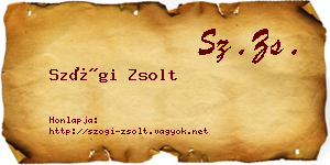 Szögi Zsolt névjegykártya